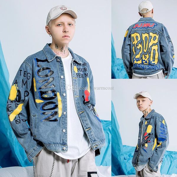 

мужская мода повседневная джинсовая хип-хоп куртка спортивная куртка на открытом воздухе дизайнерская куртка мужская 2020 роскошная дизайнер, Black;white