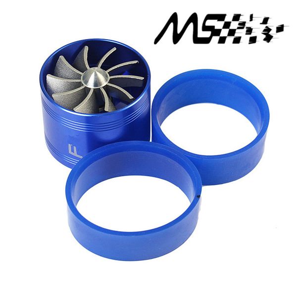 

supercharger turbo air intake fuel saver fan single propeller - blue high quality