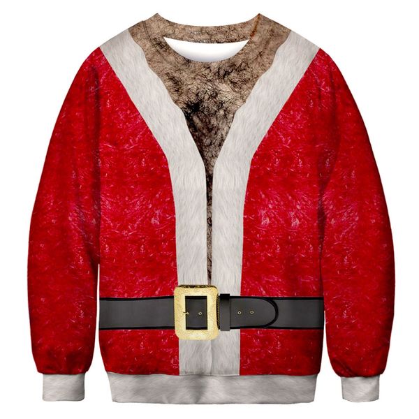 

winter men sweatshirts pullover funny christmas reindeer 3d loves print party long sleeve o neck men hoodies clothes, Black