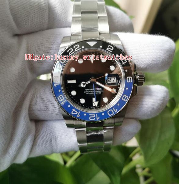 

2 color wristwatches bp maker 40mm gmt ii batman 116710 116710ln 316l 2813 movement ceramic mechanical automatic mens watches, Slivery;brown