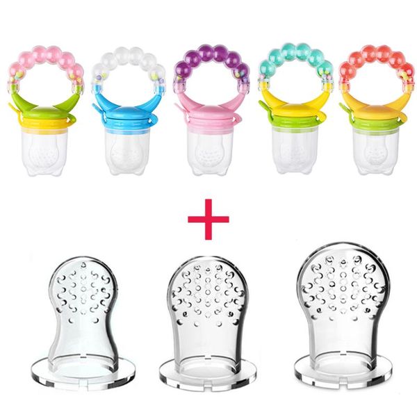 

baby pacifiers baby silicone nipple soother toddler infant fruits feeding pacifier with 3pcs replacement pacifiers
