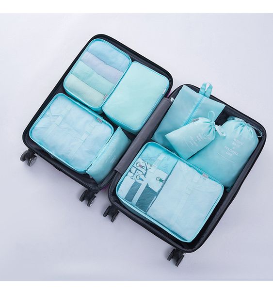 

travel bags sets waterproof packing cube portable clothing sorting organizer luggage tote system durable tidy pouch stuff