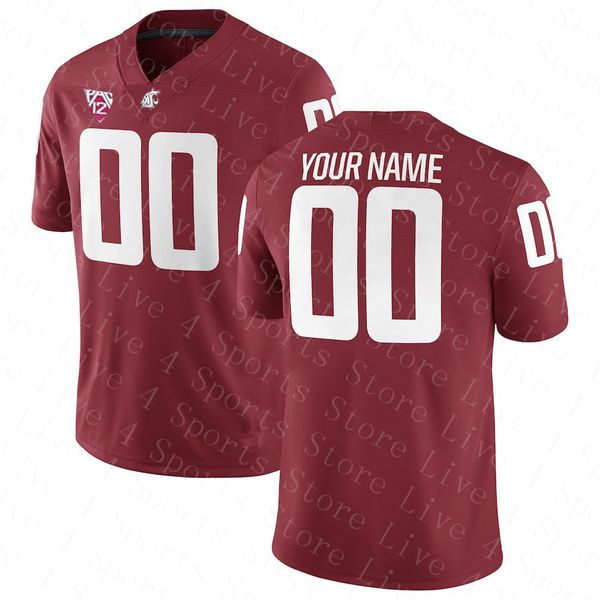 2020 Custom Washington State Cougars Football WSU Jerseys 3 Tyler
