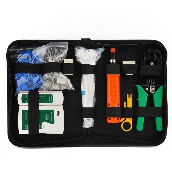 

10pcs network repair tool set cable stripping/pressing line/tangent pliers repair hand tool kit automatic cable stripping new