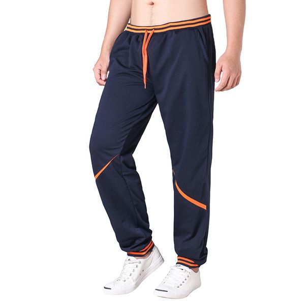

fashion men's pants drawstring elastic waist joint loose cotton sports pants comfortable casual trousers new style, Black