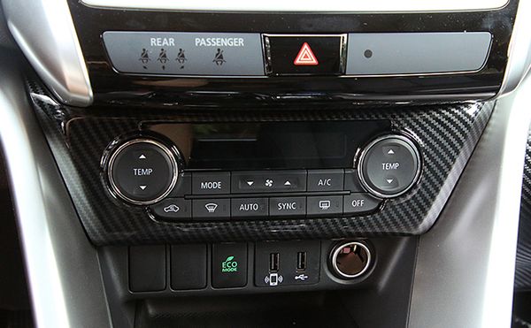 

car styling 1pcs abs plastic interior air condition ac adjustment cover trim for mitsubishi eclipse cross 2018 2019