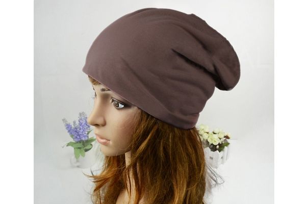 

candy color ski crochet slouch hat cap -opk
