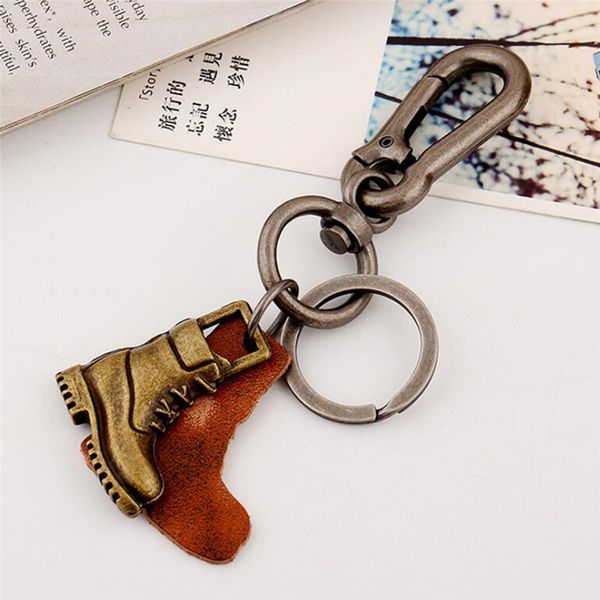 

car keychain retro shoe keychain personalized fashion exquisite simple keychains 2020 new bag key ring accessories pendant, Silver