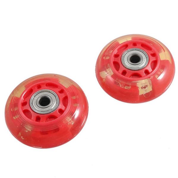 

1 pair 8mm dia 608zz bearing inline scooter skating skate wheel red