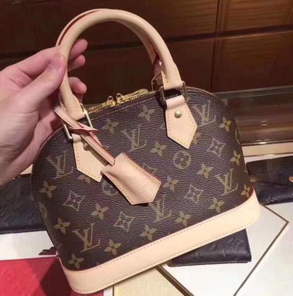

new lv louis vuitton alma bb shoulder bags women leather handbags shell bag messenger bags totes m53152