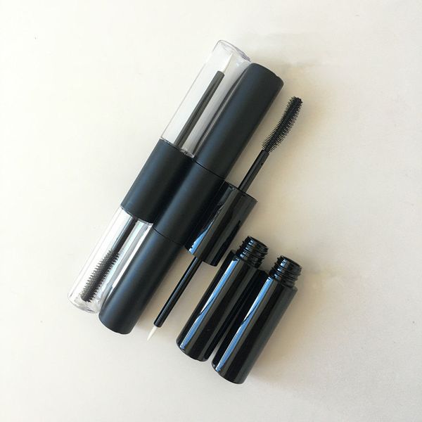 

empty plastic lip gloss tube,diy clear double edge eyeliner package, women beauty makeup mascara container f3723