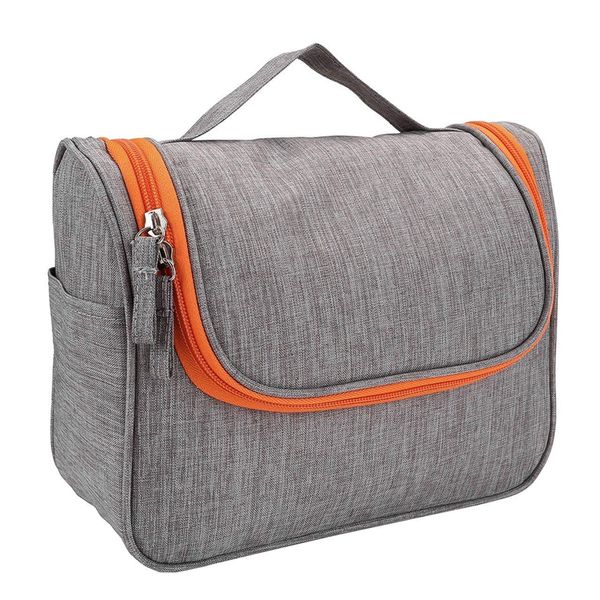 

toiletry bag fabric storage bag - waterproof large capacity cosmetic for travel vacation - gray