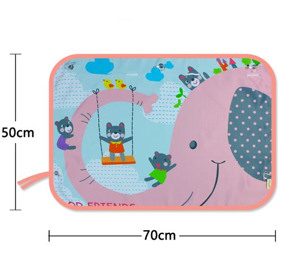 

70*50cm car cartoon curtain cover sun blocking auto curtain side blocking tensile sunshade for children car-styling
