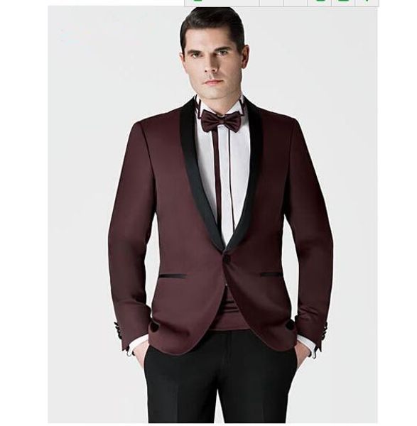 

customize fashion mens custom made wine red new groom suits assorted colors formal occasion men's suits ( jacket+pants+tie, White;black