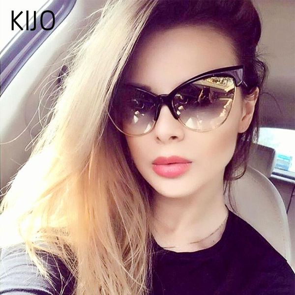 

retro cat eye sunglasses fashion brand designer women's black box leopard sunglasses uv400 men and women glasses fhnun