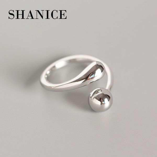 

shanice vintage женские s925 серебро открытое кольцо minimal серебро шарик дуги гладкой капли воды punk прохладный ювелирные изделия street, Slivery;golden