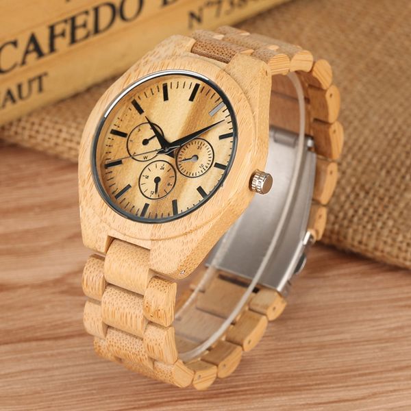 

yisuya wooden watch couple watches men clock male full bamboo wood bracelet quartz souvenir gift for man women luxury reloj 2020, Slivery;brown