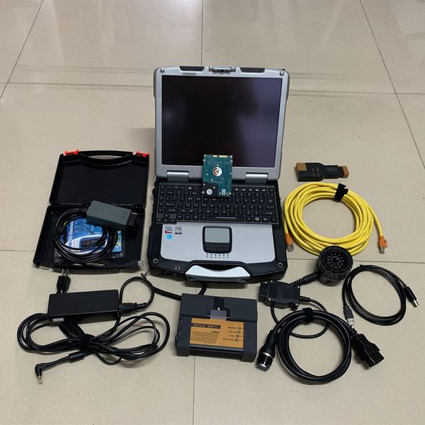 Auto-Tool neuestes 2in1 für BMW ICOM A2 Schnittstelle 5054A Oki Bluetooth mit Laptop CF30 Touch PC Diagnosescanner