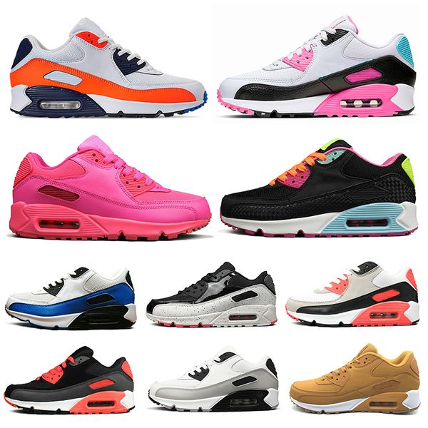 

2020 90 men women running hoe outh beach infrared triple black white neon la er fuch ia women men trainer port neaker 36 45, White;red