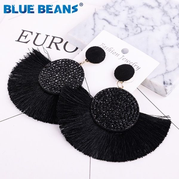 

women fashion earrings accessories handmade jewelry long earring korean fashion bohemian statement tassel gold new dangling, Silver