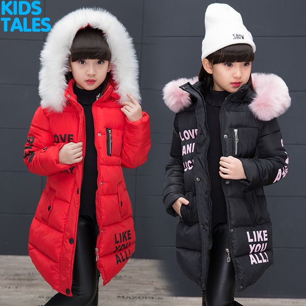 

2017 autumn winter jacket for girls clothes cotton padded hooded kids coat children clothing girl parkas enfant jackets & coats, Blue;gray