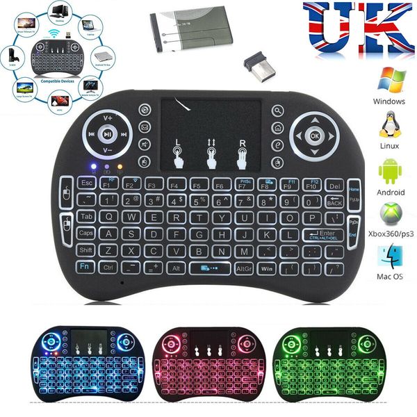

Wirele mini keyboard rii i8 air mou e keypad remote control android tv box