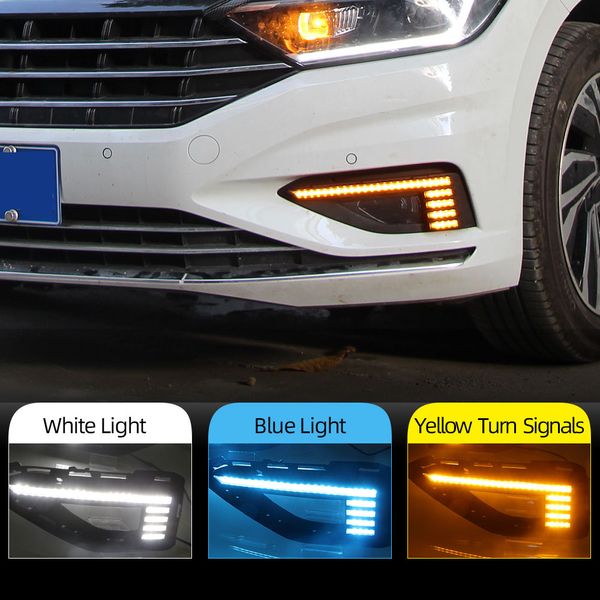 2pcs per Volkswagen VW Jetta Sagitar 2019 2020 2021 Dynamic Torn Signal Auto DRL LAMPAGGIO LED LIGHT LIGHT LIGHT LIGUA