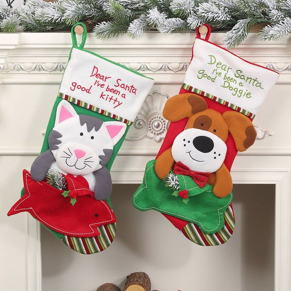 

muqgew christmas hanging bag socks for kids cute animal decoration christmas socks pendant creative new gift bag hanging#816y20