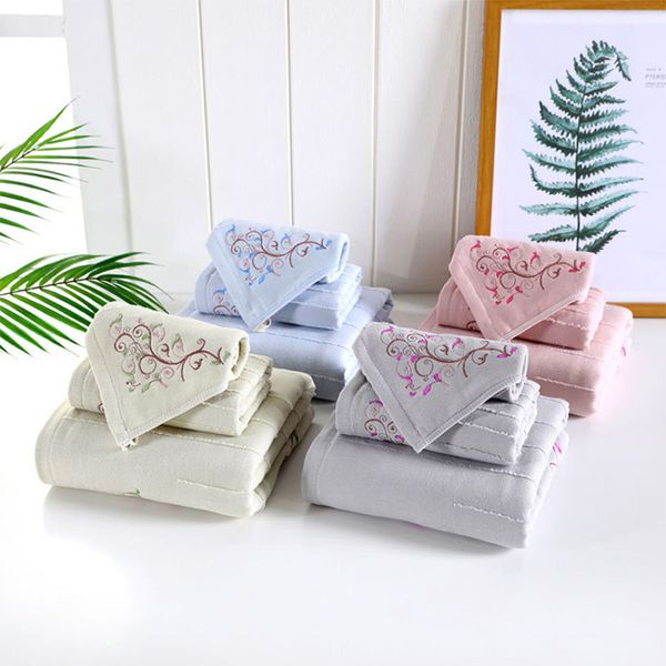 

soft morning glory towel set 100% cotton for adults kids print beauty face bath towel shower spa hand home toalla de ducha