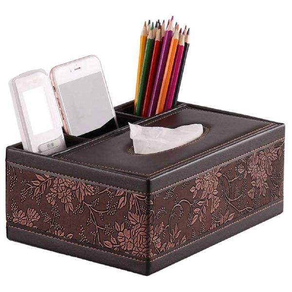 2020 Rectangular Tissue Box Cover Fashion Pattern Leather Pen 2020 Rectangular Tissue Box Cover