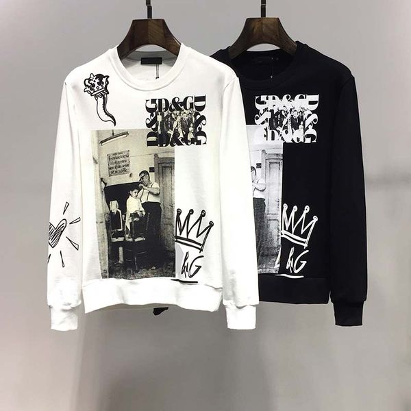 

2019 spring and autumn mens 2019 luxury designer clothes men sweater men's sweater designer sweater pull homme d7415, White