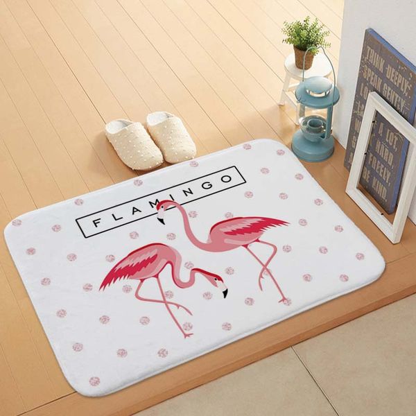 

nordic style flamingo bath mat bedroom carpet kitchen bathroom anti-skid pad rectangular door mat