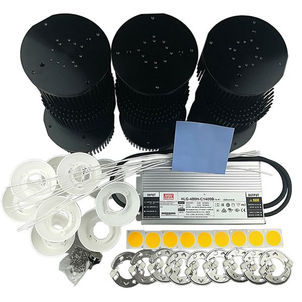 450w cxb3590 3000k 3500k kit fai da te per la coltivazione con riflettore e driver led meanwell HLG-480H-C1400B