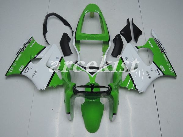 

новый abs для мотоциклов обтекатели комплект, пригодный для кавасаки ninja zx6r zx6r 2000 2001 2002 00 01 02 кузова установлен зеленый белый