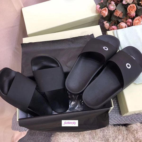 

summer leisure indoor beach slippers lovers' white printing slippers, Black