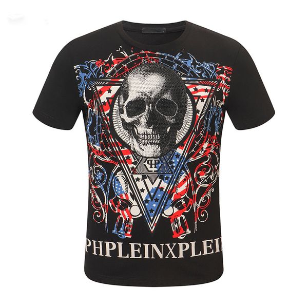 

2020 ss new fashion casual luxury men's t-shirt printing tee short sleeve size m-3xl, White;black