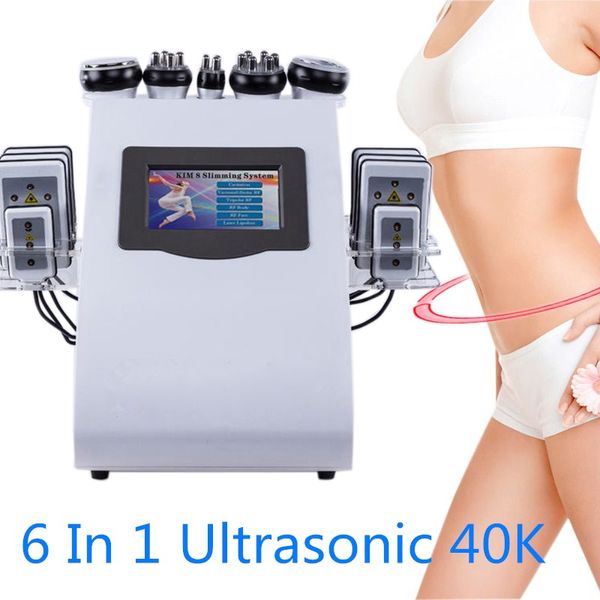 

6 in 1 ultrasound cavitation machine 40k ultrasonic cavitation lipolaser rf vaccum slimming body weight loss cavi lipo contouring dhl