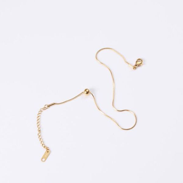 

minimalist stainless steel snake chain anklets for women, gold color bead ankle bracelet femme tobilleras pulsera para tobillo, Red;blue