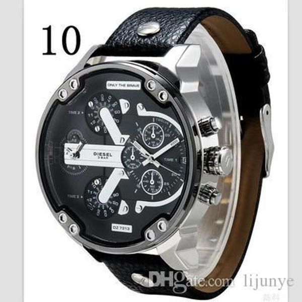 

explosion fashion leisure dz gold quartz watch men teri men's big steel watch in europe and the united states sell like cakes, Slivery;brown