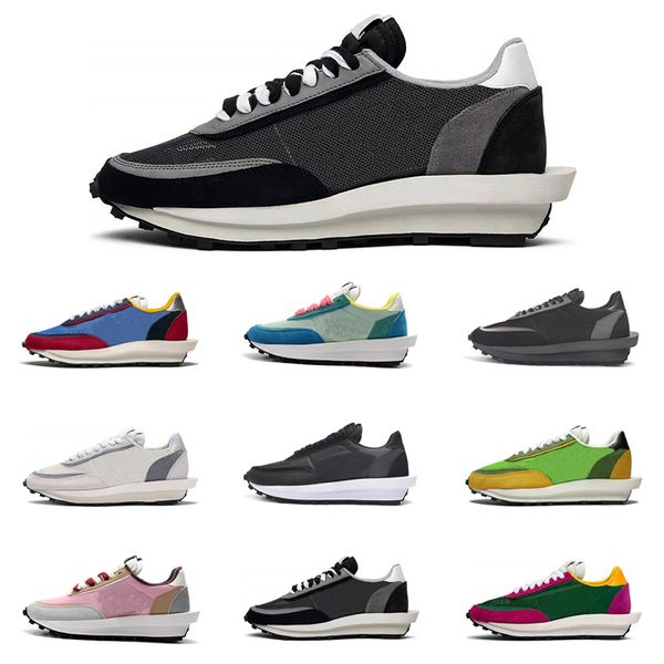 

sacai ld вафельные ldv кроссовки горячие мужчины женщины сосна зеленый gusto тройной черный белый серый нейлон мужской тренер спортивные кро