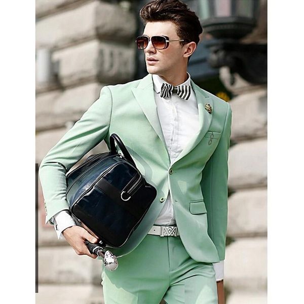 

popular two buttons groomsmen peak lapel groom tuxedos groomsmen man suit mens wedding suits bridegroom (jacket+pants+tie, Black;gray