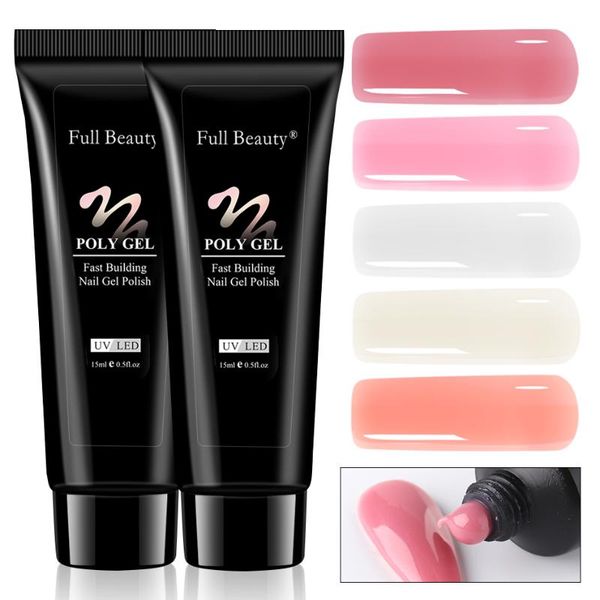 

15ml acrylic crystal gel nail extension purple clear pink uv led builder nail art manicure slip solution gl1790, Red;pink