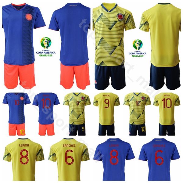 

2019 Copa America Colombia Soccer 19 Luis Muriel Jersey Set National Team 15 Alvaro Uribe 13 Yerry Mina Football Shirt Kits Uniform