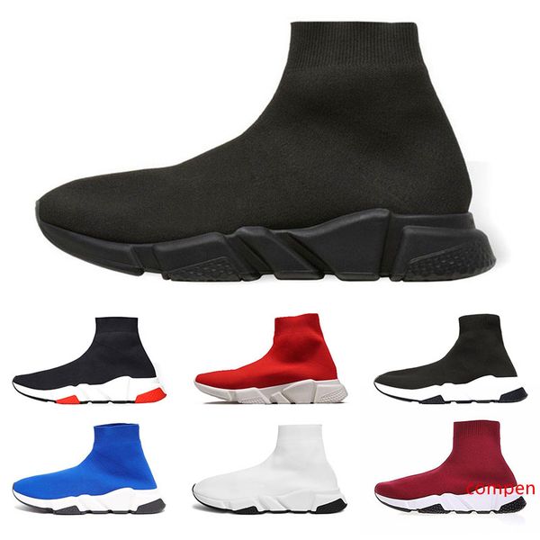 

designer socks shoes fashion men women sneakers speed trainer black white blue mens trainers casual shoes sports size 36-45 chaussures