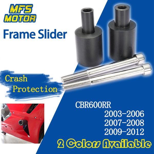 

for cbr600rr cbr 600rr cbr 600 rr 03-06 09-12 07-08 no cut frame slider crash pads falling protector 2004 2005 2006 2007
