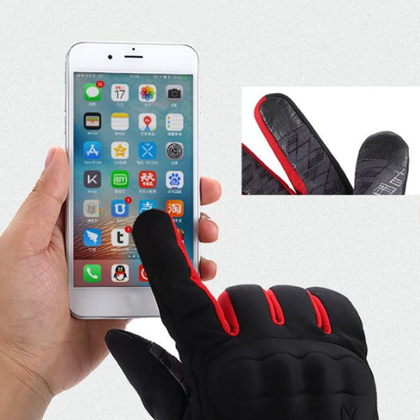 

black & red cycling touch screen full finger for men women bike mtb motorcycle