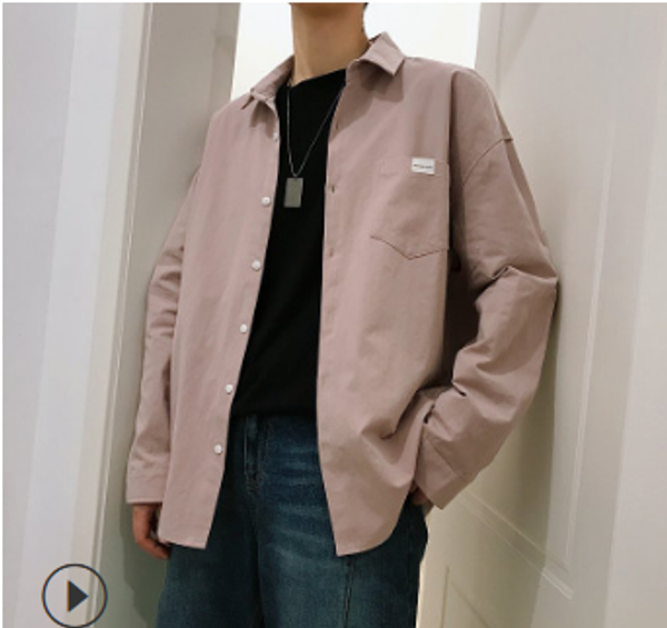 

handsome tooling shirt men's tide korean version trend design hong kong style very fairy foreign long-sleeved shirt jacket, Black;brown