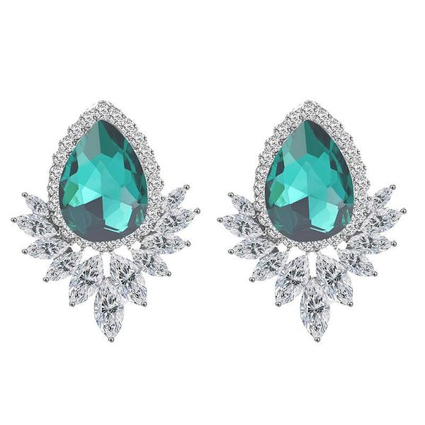 

женские серьги-гвоздики роскошные дизайнерские украшения, изготовленные из легкого стекла со стразами. украшение для подарка jseh010, Golden;silver