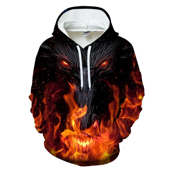 

poleron hombre 2019 mens flame geometric pattern hoodie 3d print hoodies casual sweatshirt tracksuit pullover autumn streatwear, Black