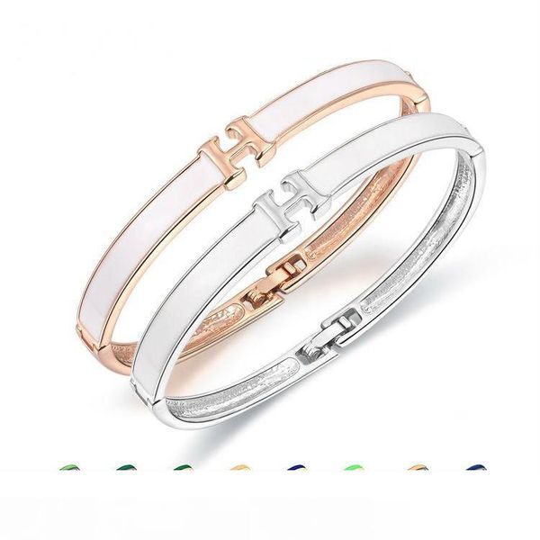 

h bracelets for women and men's bracelet jewelry open cuff bangles men bracelets h buckle classic brand bracelets, Black